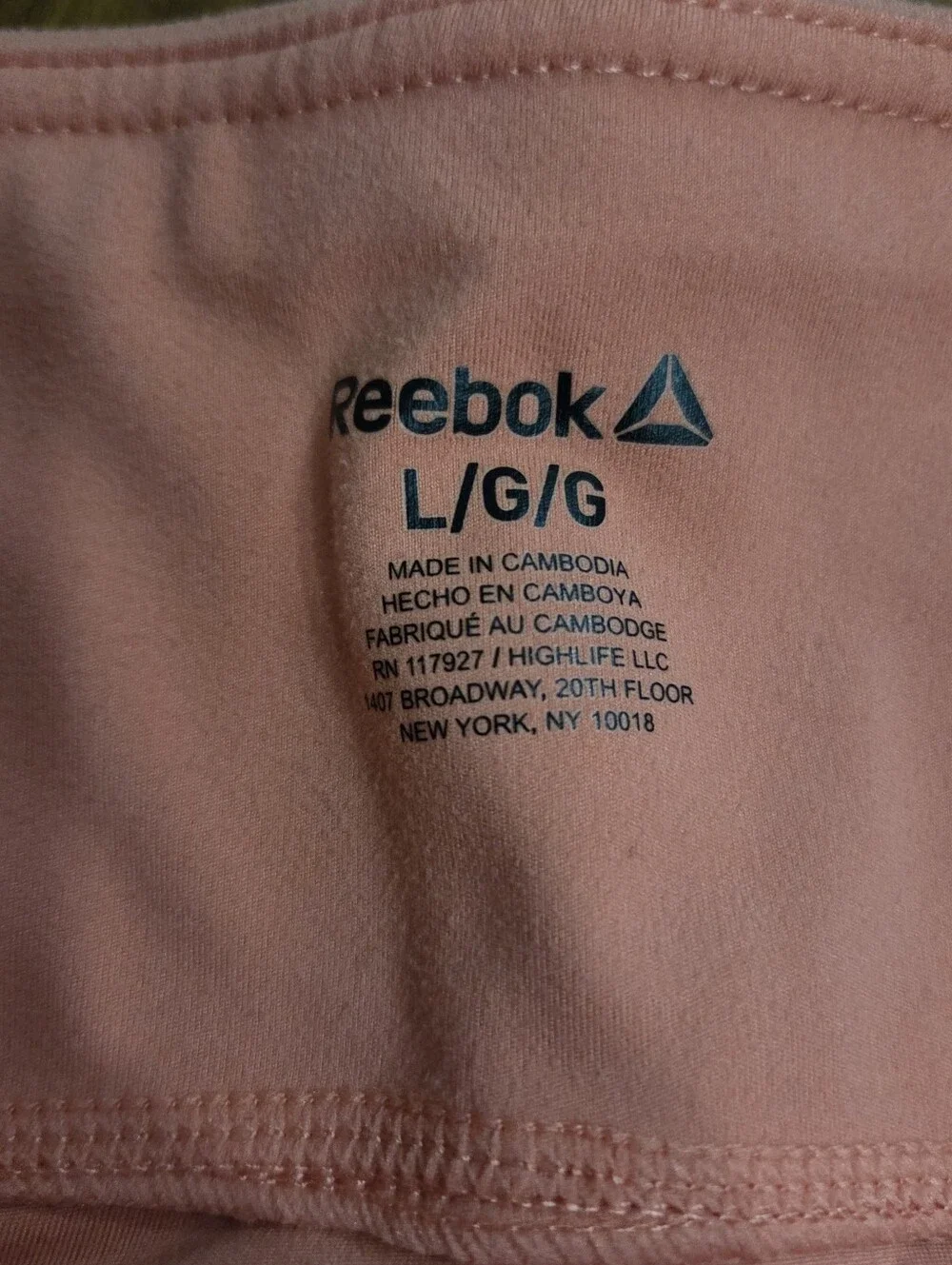 Reebok Pink High-Waisted Biker Shorts – Size Large